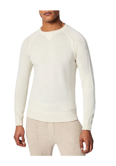 Maglia L.B.M 1911 uomo 636359504 Bianca lavorazione finezza 12 taglio regular girocollo in pregiato mix 70% lana vergine e 30% cashmere L.B.M. 1911 | Maglie | 6363595044